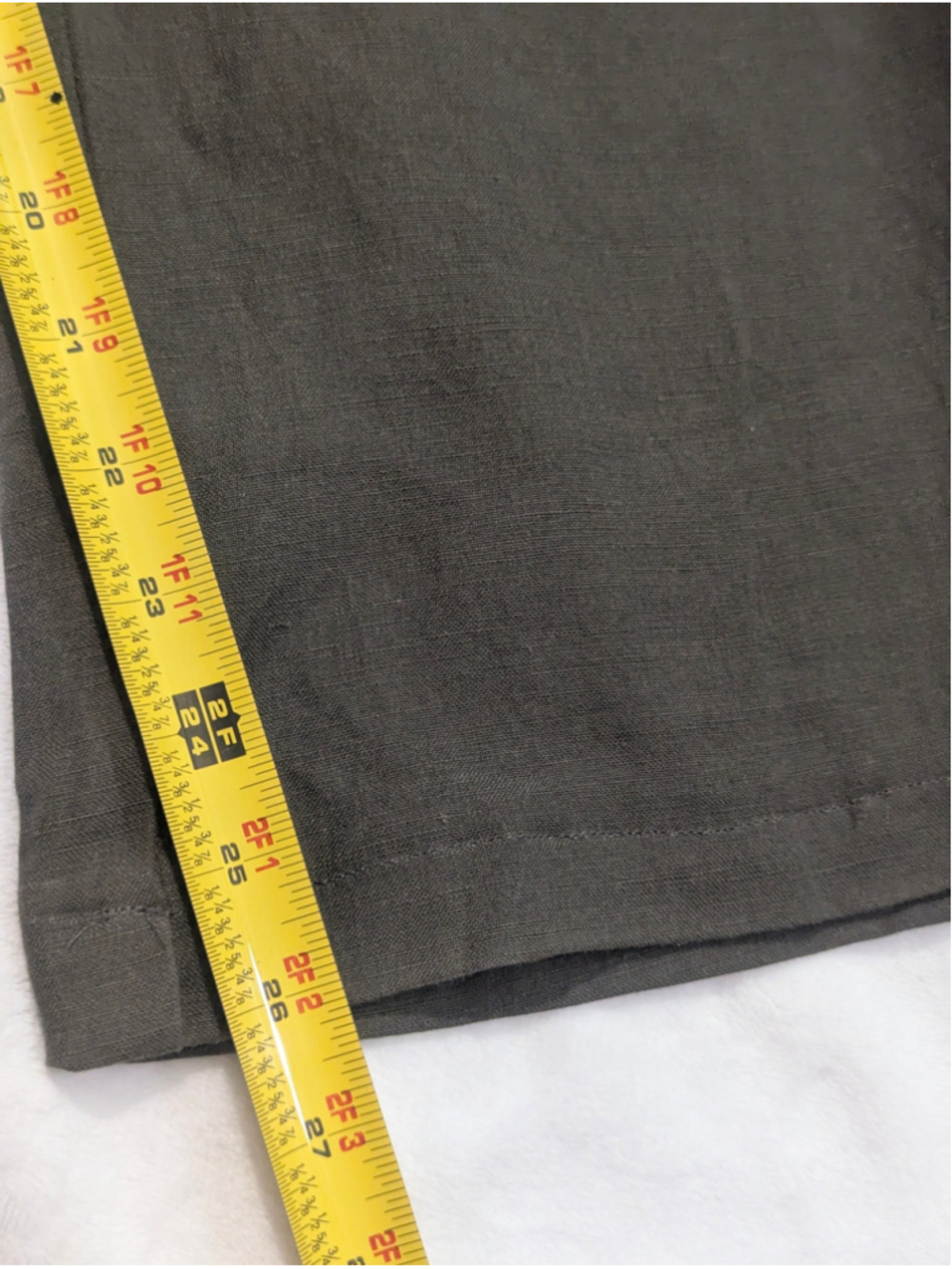 Lane Bryant Linen Cropped Pants Olive Size 22 24 - Picture 9 of 10